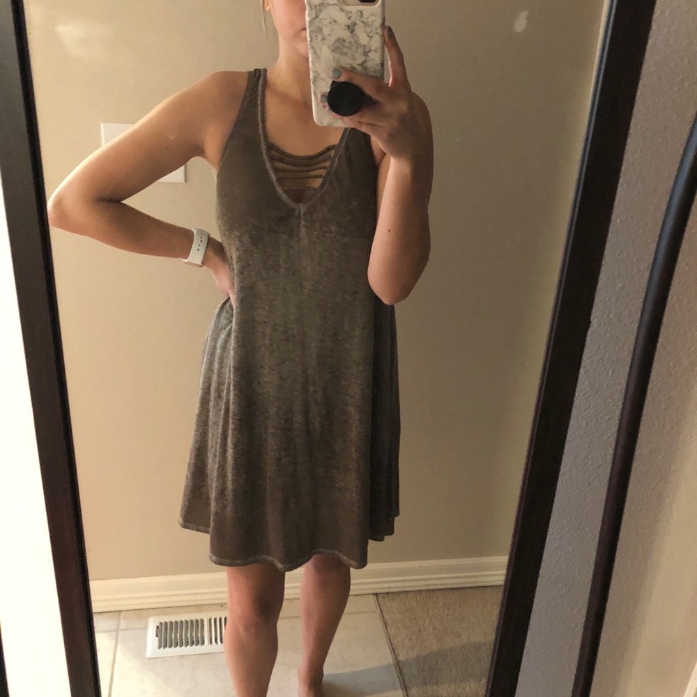 Nordstrom olive green casual dress